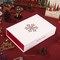 Christmas Gift Box 13x9.7x3.4 Inches, Large Gift Box with Lid, Sturdy Shirt Box with Magnetic Lid for Wrapping Gifts (Red Snowflake Pattern)
